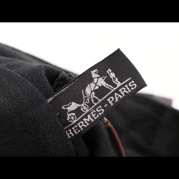 Hermès Fourre Tout PM Tote in Black and Grey Cotton Canvas - Picture 7 of 8